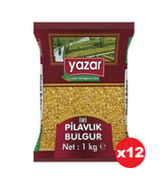 Yazar İri Taneli Pilavlık Bulgur 1 Kg x 12 Adet
