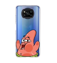 Poco X3 Pro Uyumlu Patrick Star Desenli Şeffaf Telefon Kılıfı