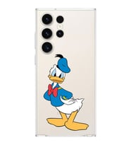 Samsung Galaxy S23 Ultra  Kamera korumalı Kapak Donald Duck Tasarımlı  Şeffaf Kılıf