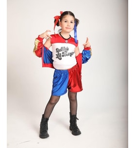 Harley Quinn Kız Çocuk Kostümü