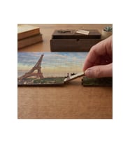 Pembe - Mor Gün Batımı Tasarımı 240 Parça Ahşap Puzzle Ahşap Kutuda MPY60116