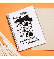 Anne Kız ( Kollarındaki Huzurum ) Tasarımlı Defter Kişiye Özel