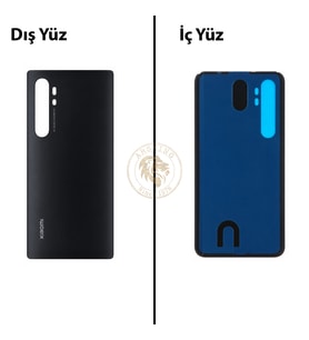 Xiaomi Mi Note 10 Lite Gece Yarısı Siyahı Arka Pil Kapağı Batarya Kapağı Lazer Kesim Back Cover