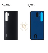 Xiaomi Mi Note 10 Lite Gece Yarısı Siyahı Arka Pil Kapağı Batarya Kapağı Lazer Kesim Back Cover