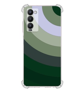 PrintiFy Tecno Camon 18 Uyumlu Köşe Korumalı Renk Cümbüşü C Tasarımlı Şeffaf Silikon Kılıf