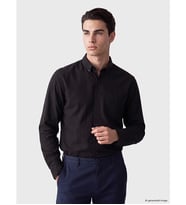 LCWAIKIKI Classic Kahverengi Standart Kalıp Poplin Erkek Gömlek