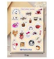 Kahve Günlüğü Etiketi The Coffee Journal Defter Süsleme Çıkartma Hediyelik Sticker Seti - 1 Sayfa