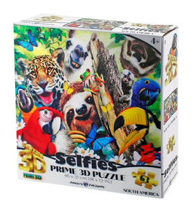 Prime 3D Güney Amerika Hayvanları Selfie Puzzle 63 Parça 21069