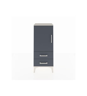 Arges Komodin 2 Raflı 2 Çekmeceli Tek Kapaklı 44x30x106 Aytaşı-Antrasit
