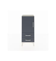 Arges Komodin 2 Raflı 2 Çekmeceli Tek Kapaklı 44x30x106 Aytaşı-Antrasit