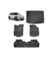 Kia EV3 2024 ve Sonrası 3D Havuzlu Paspas ve Üst Konum Bagaj Havuzu Set (Siyah)