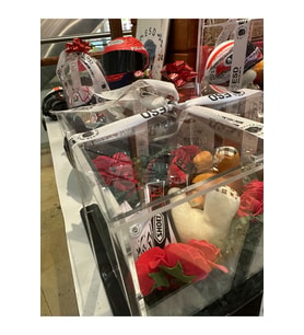 Sevgililer Gününe Özel Pleksi Kutulu &Işıklı Mini Kask ve Ayıcık Set