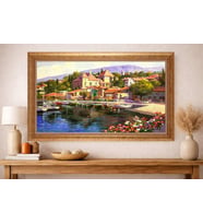Altın Varaklı  Çerçeveli Paspartulu Tablo nd928 (Gold)