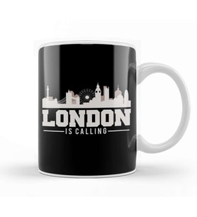 Vintage London Is Calling Skyline UK Vacation Kupa Bardak Porselen