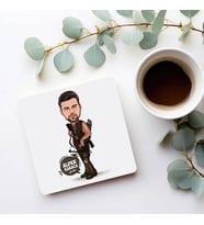 Kişiye Özel Avcı Erkek Karikatürlü Bardak Altlığı