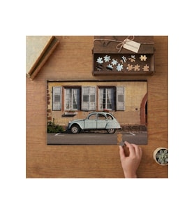 Nostaljik Araba - Ev - Manzara Tasarımı 240 parça Ahşap Puzzle Ahşap Kutuda MP05118