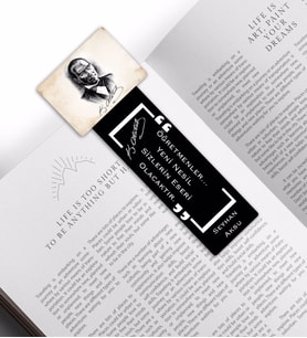 BK Gift Kişiye Özel İsimli Atatürk Temalı Ahşap Kitap Ayracı-14