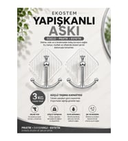 Mutfak Banyo Düzenleyici Gold Detay Yapışkanlı Kristal Askı 2 Adet