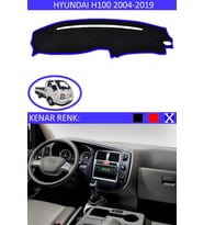 Hyundai H100 2004-2019 Için Uygun Torpido Koruma Halısı Siyah Kenar Renk Mavi