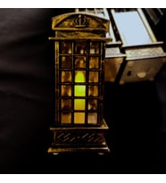 Londra telefon kulübesi gece lambası (Gold)