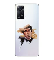 Redmi Note 11 Pro Uyumlu Tony Montana Scarface Desenli Şeffaf Telefon Kılıfı