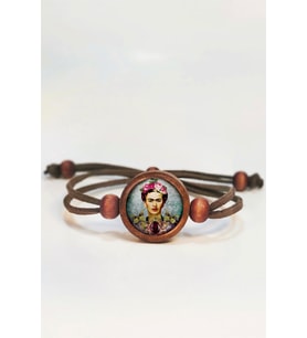 Frida Kahlo Ahşap Bileklik