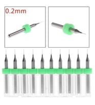 PCB Matkap Ucu  0,2mm Tungsten Mikro Karbür 10 Adet 18 Shank