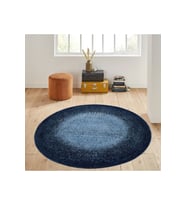Eliana Home Baskılı, Yıkanabilir Kaymaz Taban Yuvarlak Halı LNA7053 120x120 cm (Mavi)