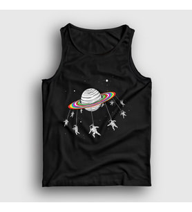 Presmono Unisex Siyah Saturn Astronaut Space Astronot Uzay Atlet 283817tt