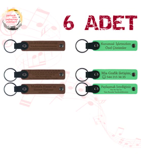 A Kahve & Fıstık Yeşili, Özel Buluşmalarda Verilen 6'lı Set, Kişiselleştirilebilir Hatıra Anahtarlık