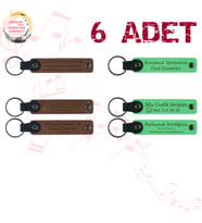 A Kahve & Fıstık Yeşili, Özel Buluşmalarda Verilen 6'lı Set, Kişiselleştirilebilir Hatıra Anahtarlık