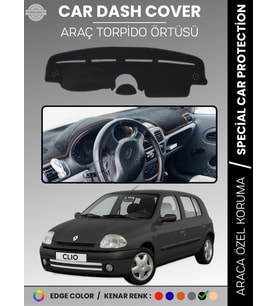 RENAULT CLIO 2 AIRBAGLI (2001-2012) Torpido Örtüsü Ön Göğüs Koruma Torpido Koruma Araca Özel