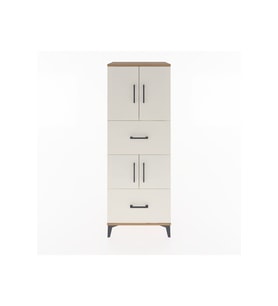 Hyperion Dolap 3 Raflı 2 Çekmeceli 4 Kapaklı 60x44x163 Çam-Aytaşı