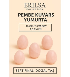 Sertifikalı Pembe Kuvars Yumurta Doğal El Taşı – Aşk, Huzur ve Kalp Enerjisi (Çok Renkli)
