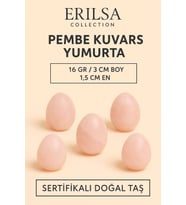 Sertifikalı Pembe Kuvars Yumurta Doğal El Taşı – Aşk, Huzur ve Kalp Enerjisi (Çok Renkli)