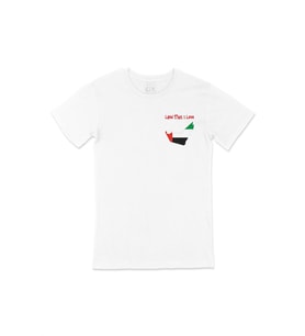 Land That I Love UAE Cep Tasarım Baskılı Beyaz Tişört