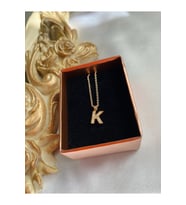 Zirkon Taşlı Minimal Gold K Harfli Kolye