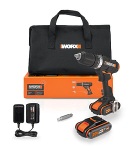 WORX WX370.1 20Volt/2.0Ah. Li-ion Çift Akülü Profesyonel Şarjlı Darbeli Matkap