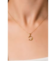 TAŞ UÇLU ÇITIR KOLYE 14 AYAR A043518