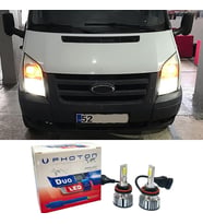 Ford Transit Led Xenon Uzun + Kısa Far Ampulü H4 Duo Yeni Seri Beyaz 1994-2012