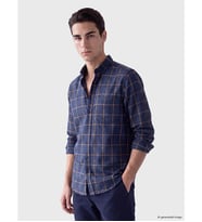 LCWAIKIKI Classic Sarı Regular Fit Ekose Erkek Gömlek