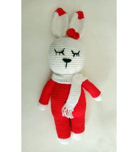 Amigurumi Oyuncak Uyku Tavşanı-Sağlıklı Oyuncak-El Örgüsü