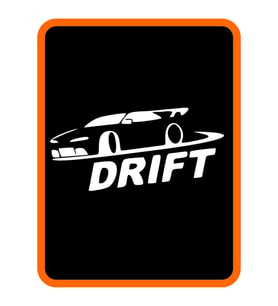 Drift Yapan Araba Tasarım Aksesuar Oto Sticker Beyaz 20*10 Cm
