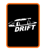 Drift Yapan Araba Tasarım Aksesuar Oto Sticker Beyaz 20*10 Cm