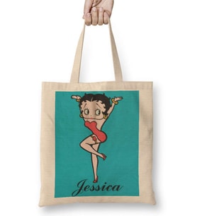 Betty Boop 1 Bez Çanta Uzun Saplı