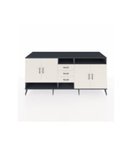 Kronos Konsol 5 Raflı 3 Çekmeceli 4 Kapaklı 220x59x99 Antrasit-Aytaşı/Aytaşı
