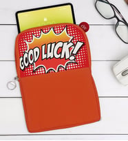 BK Gift Pop Art Tasarımlı Taşınabilir Koruyucu Tablet Kılıfı & Organizer Çanta - Turuncu-15