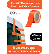 #SabitlemeBandı İz Bırakmaz Turuncu Geçici Aksesuar Sabitleme Bandı 45mm x 25m Oto Cam Montaj Spoile