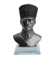 Özel Tasarım Kalpaklı Ata Heykeli - Ata Biblo - Kalpaklı Ata Figür - Ata Heykel