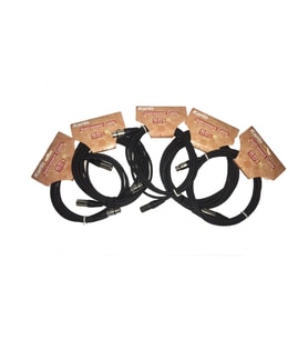 Karin KO 972 6M-BK Profesyonel Mikrofon Kablosu (6 Metre XLR-XLR)  Sahne Kullanımı İçin Uzun Mesafe Güvenilir İletim Altın Kaplama Pinler